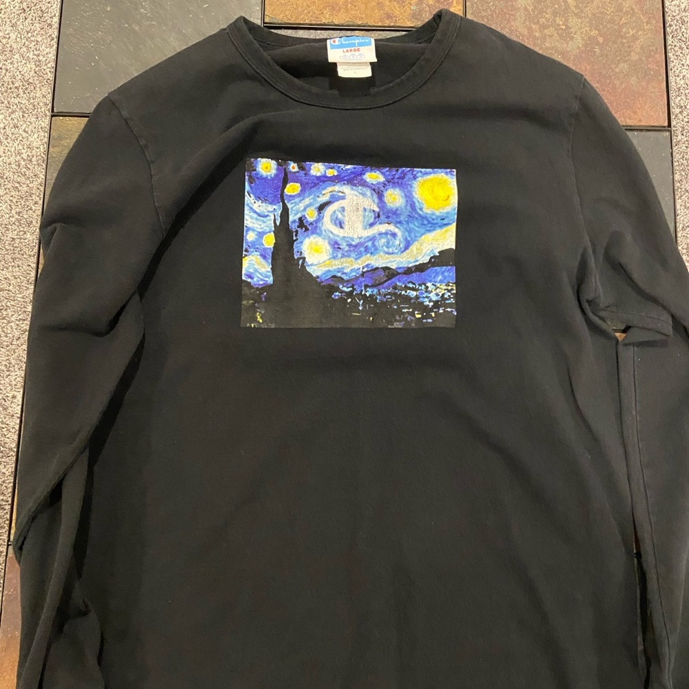 Champion Black Long Sleeve with Starry Print